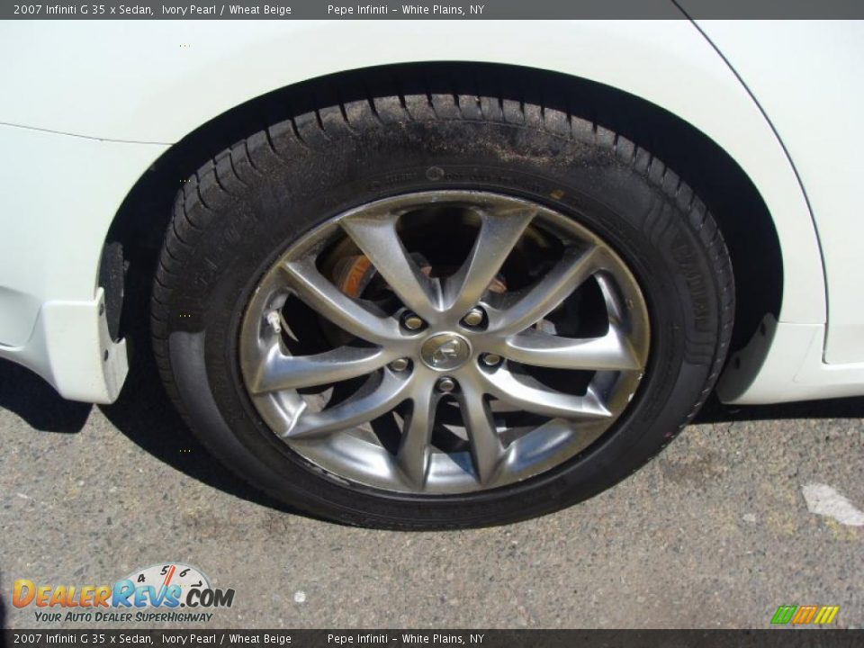 2007 Infiniti G 35 x Sedan Ivory Pearl / Wheat Beige Photo #20