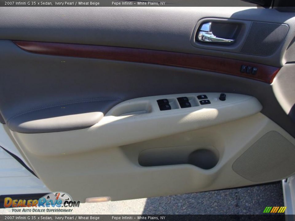 2007 Infiniti G 35 x Sedan Ivory Pearl / Wheat Beige Photo #21