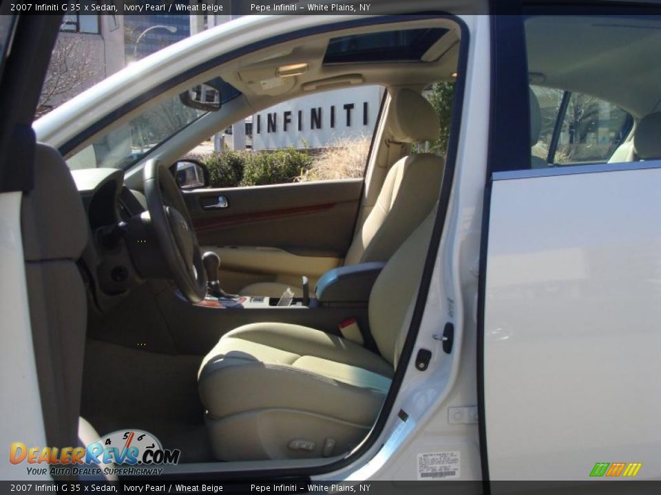 2007 Infiniti G 35 x Sedan Ivory Pearl / Wheat Beige Photo #22