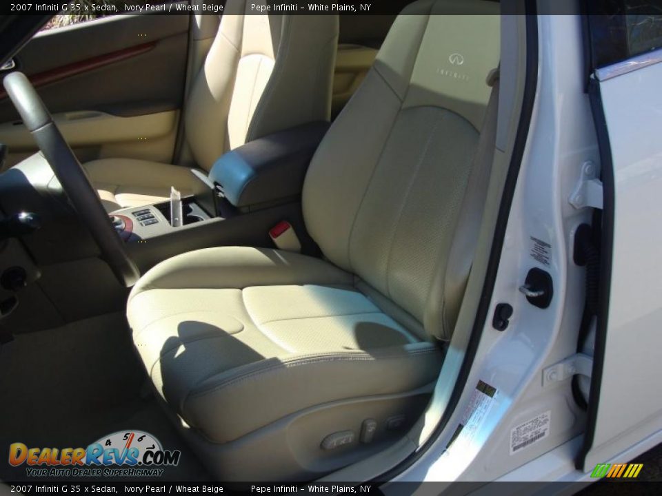 2007 Infiniti G 35 x Sedan Ivory Pearl / Wheat Beige Photo #23