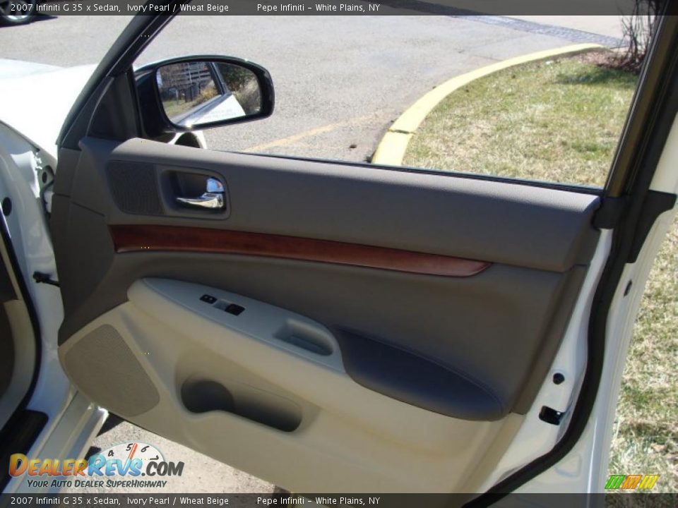 2007 Infiniti G 35 x Sedan Ivory Pearl / Wheat Beige Photo #24