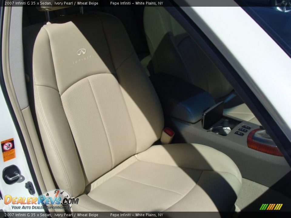2007 Infiniti G 35 x Sedan Ivory Pearl / Wheat Beige Photo #26