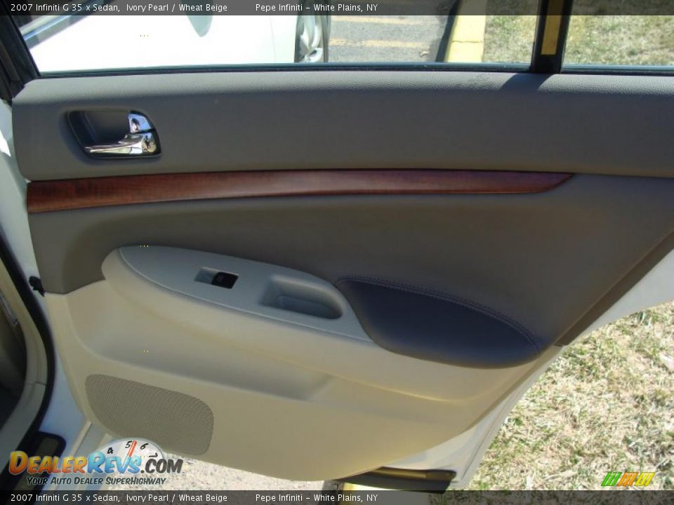 2007 Infiniti G 35 x Sedan Ivory Pearl / Wheat Beige Photo #27