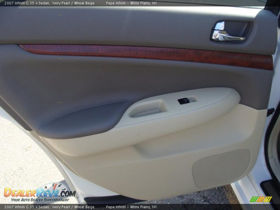 2007 Infiniti G 35 x Sedan Ivory Pearl / Wheat Beige Photo #29
