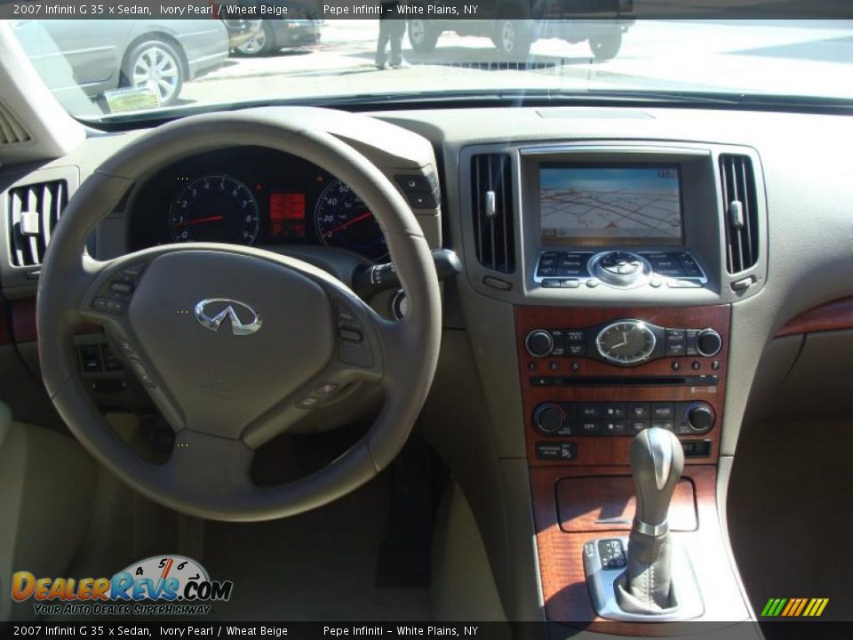 2007 Infiniti G 35 x Sedan Ivory Pearl / Wheat Beige Photo #31