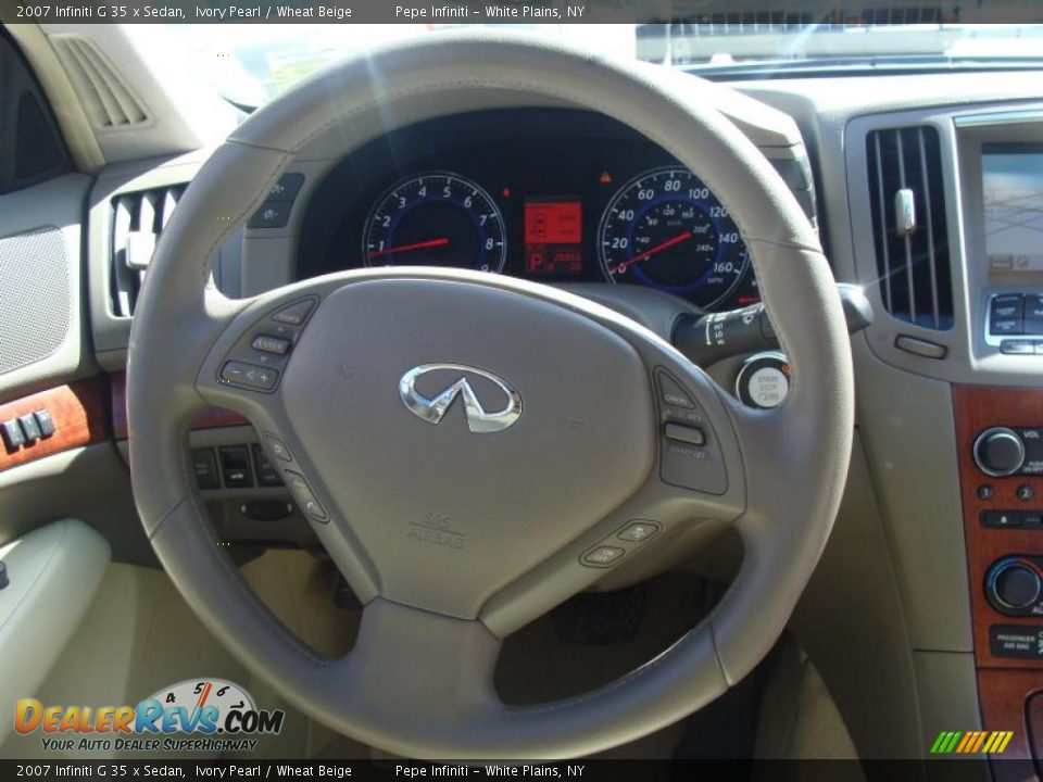 2007 Infiniti G 35 x Sedan Ivory Pearl / Wheat Beige Photo #32