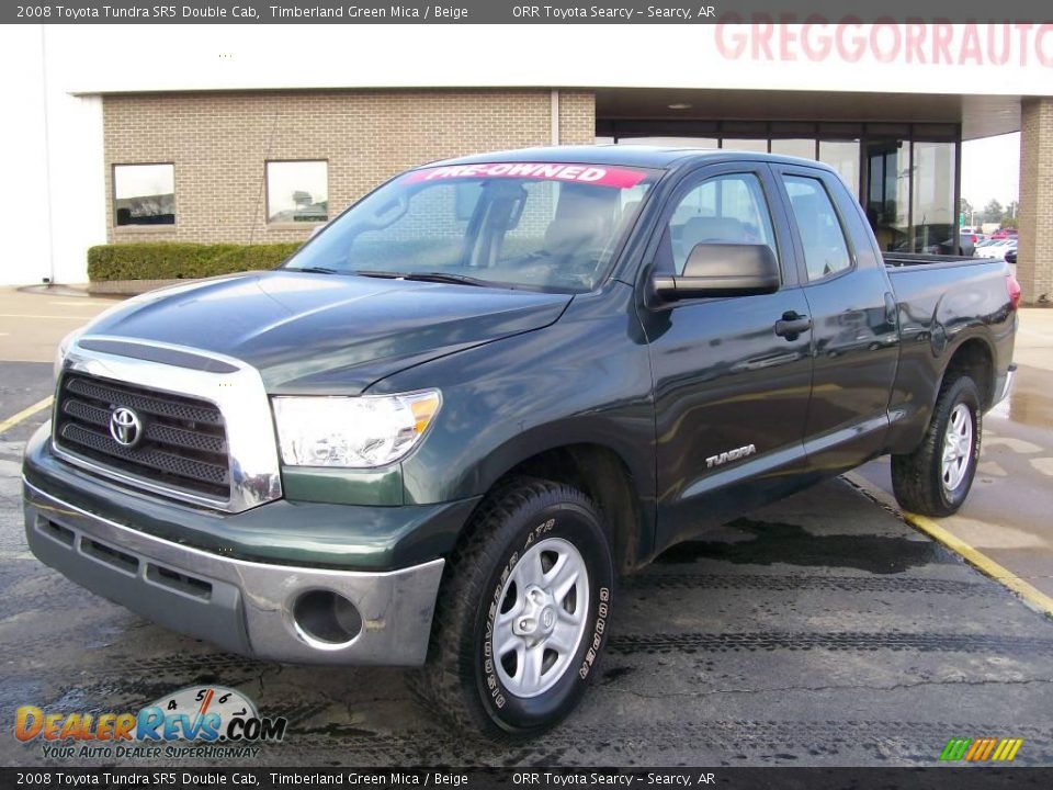 2008 Toyota Tundra SR5 Double Cab Timberland Green Mica / Beige Photo #2