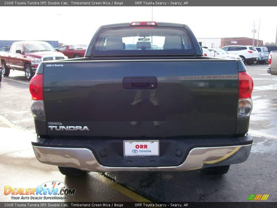 2008 Toyota Tundra SR5 Double Cab Timberland Green Mica / Beige Photo #6