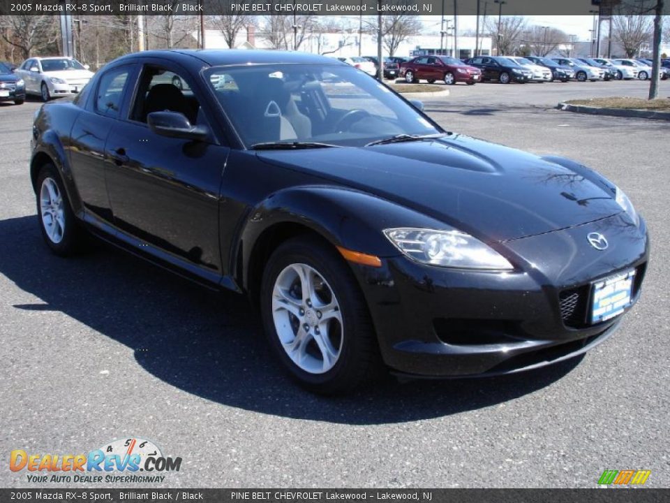 2005 Mazda RX-8 Sport Brilliant Black / Black Photo #3