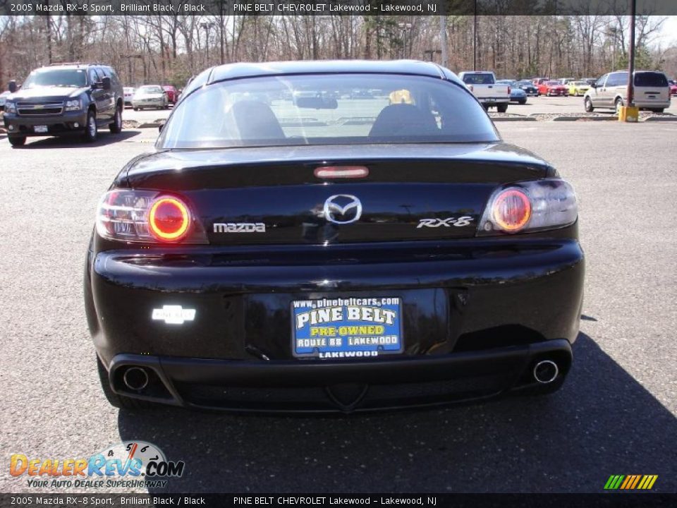 2005 Mazda RX-8 Sport Brilliant Black / Black Photo #5