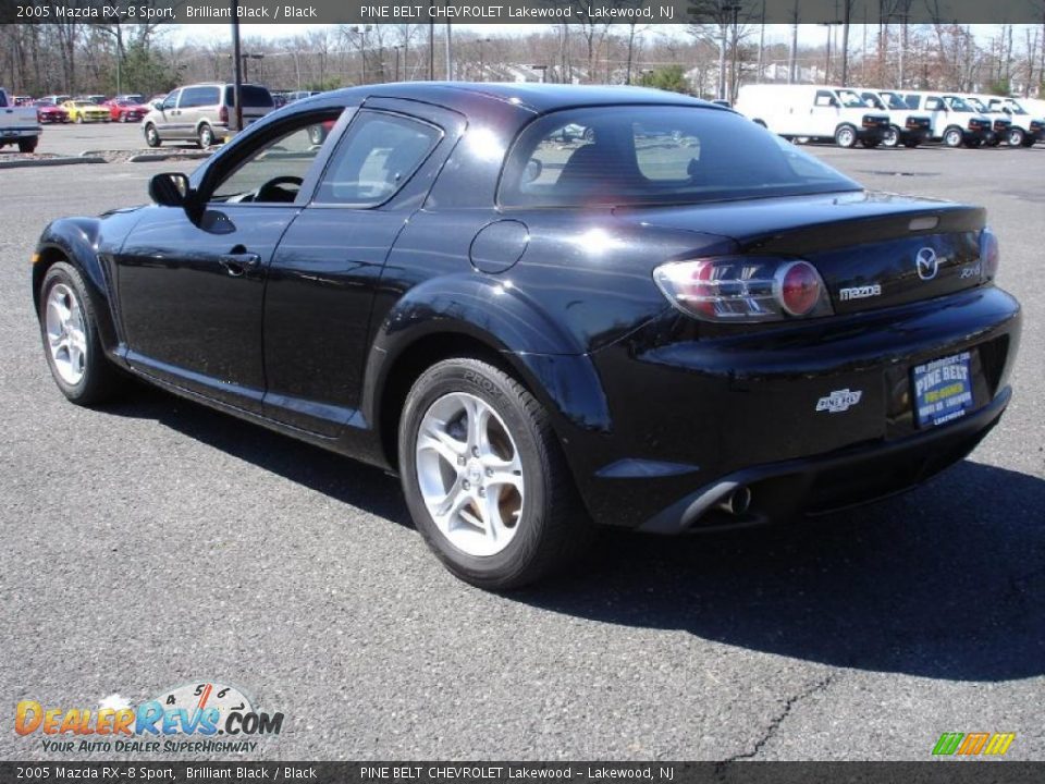 2005 Mazda RX-8 Sport Brilliant Black / Black Photo #6