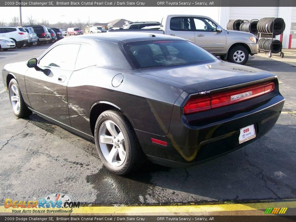 2009 Dodge Challenger SE Brilliant Black Crystal Pearl Coat / Dark Slate Gray Photo #3
