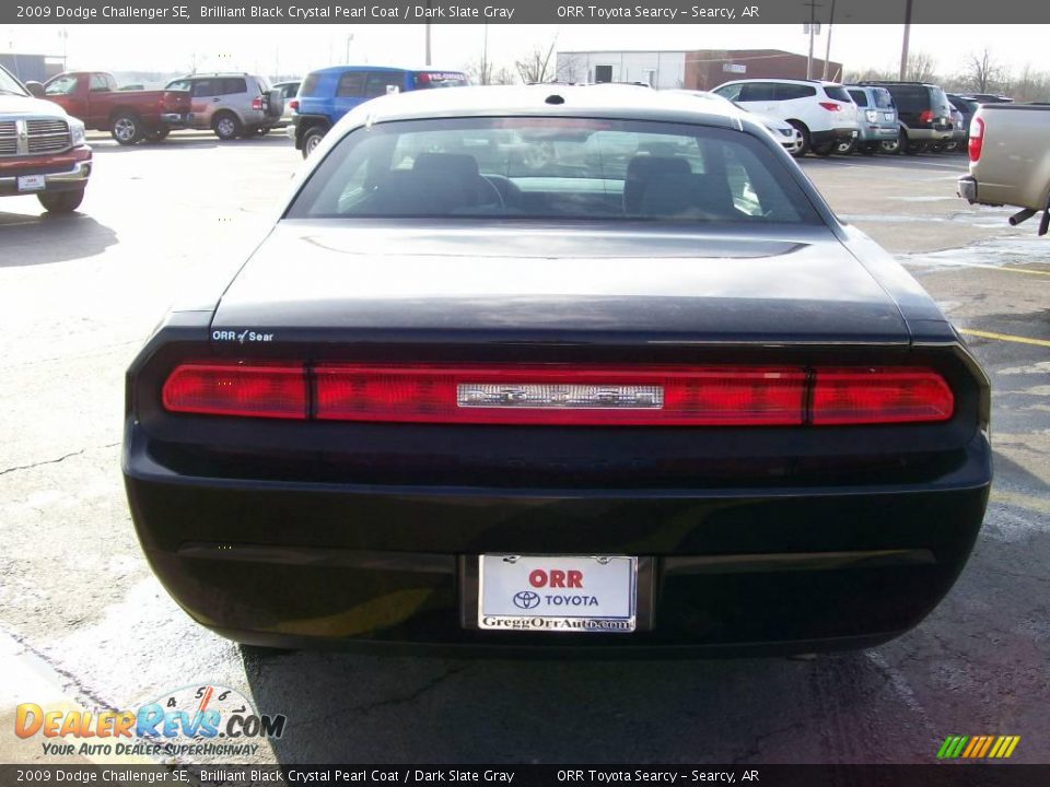 2009 Dodge Challenger SE Brilliant Black Crystal Pearl Coat / Dark Slate Gray Photo #6