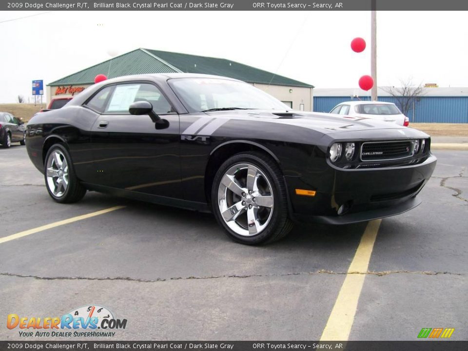 2009 Dodge Challenger R/T Brilliant Black Crystal Pearl Coat / Dark Slate Gray Photo #1