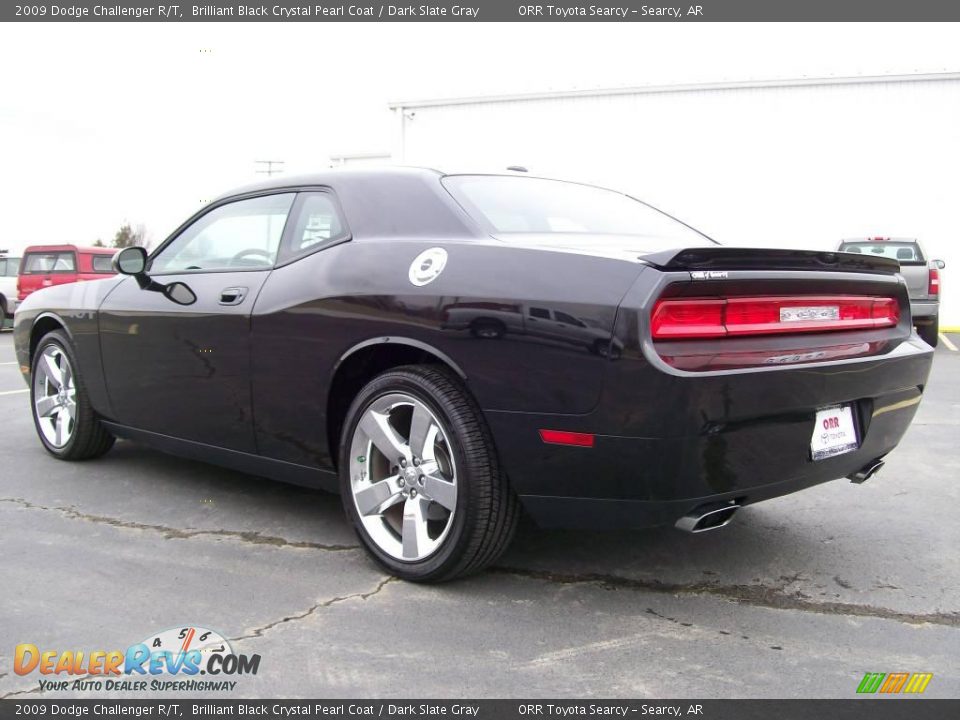 2009 Dodge Challenger R/T Brilliant Black Crystal Pearl Coat / Dark Slate Gray Photo #3