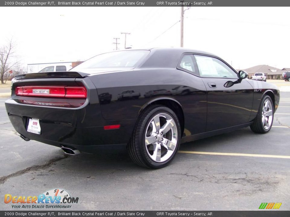 2009 Dodge Challenger R/T Brilliant Black Crystal Pearl Coat / Dark Slate Gray Photo #4