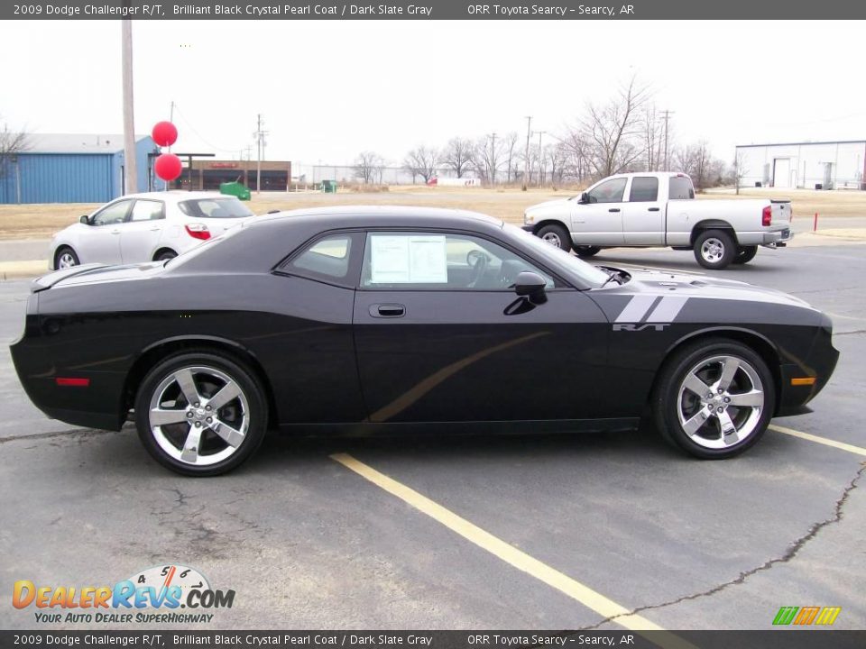 2009 Dodge Challenger R/T Brilliant Black Crystal Pearl Coat / Dark Slate Gray Photo #5