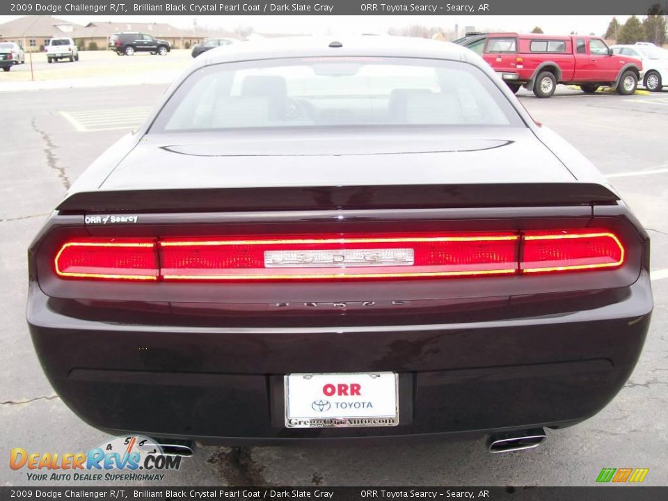 2009 Dodge Challenger R/T Brilliant Black Crystal Pearl Coat / Dark Slate Gray Photo #8