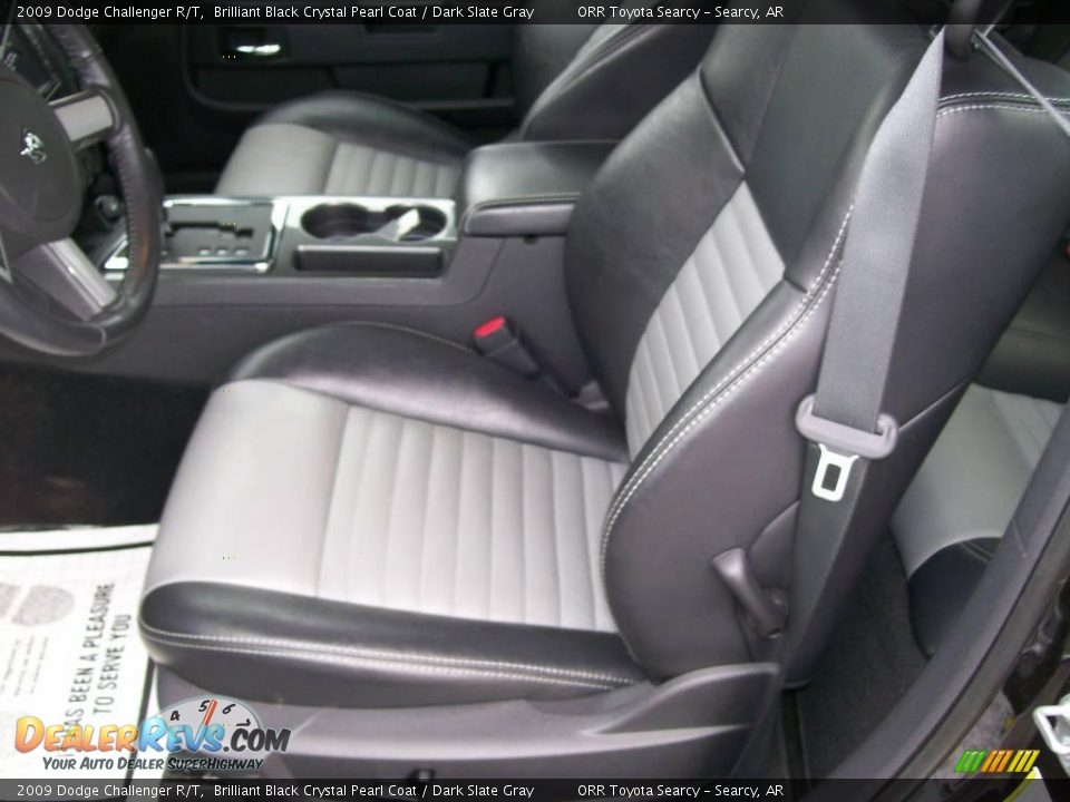 2009 Dodge Challenger R/T Brilliant Black Crystal Pearl Coat / Dark Slate Gray Photo #9