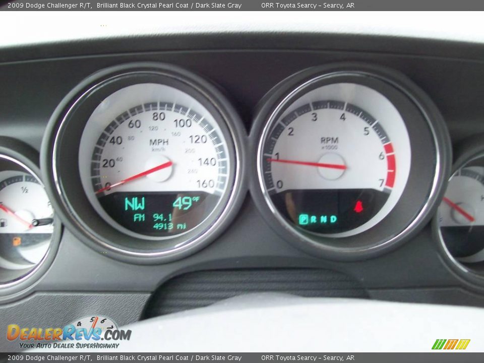 2009 Dodge Challenger R/T Brilliant Black Crystal Pearl Coat / Dark Slate Gray Photo #11