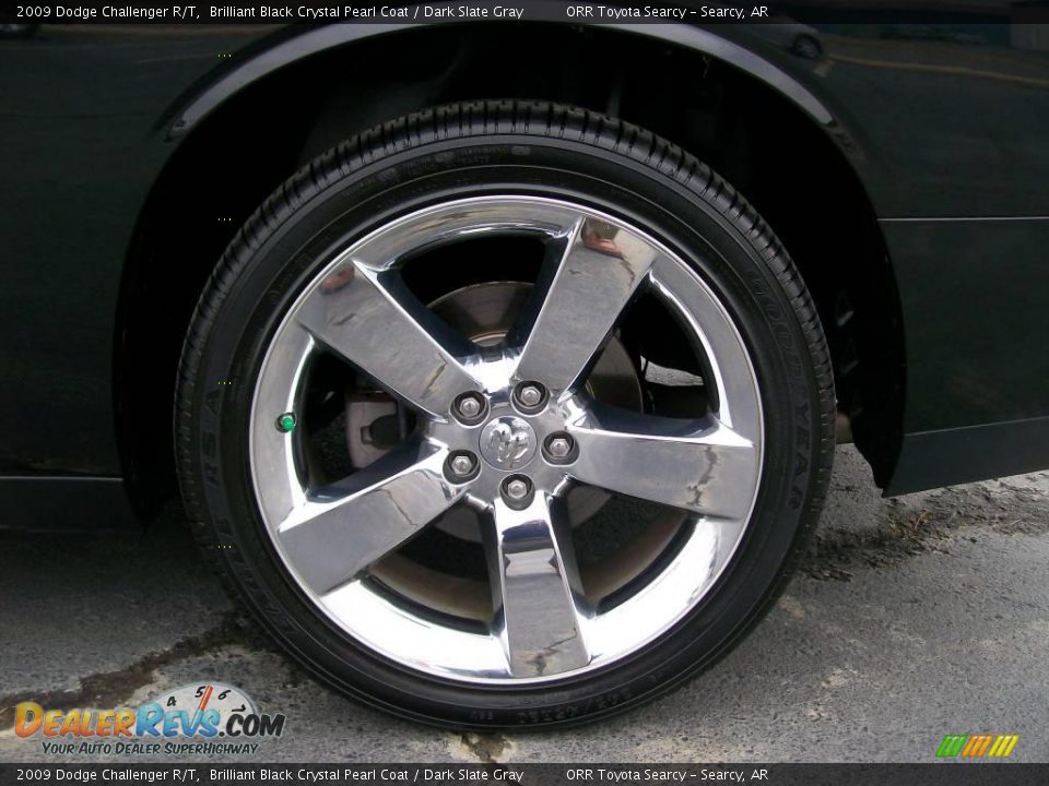 2009 Dodge Challenger R/T Brilliant Black Crystal Pearl Coat / Dark Slate Gray Photo #18