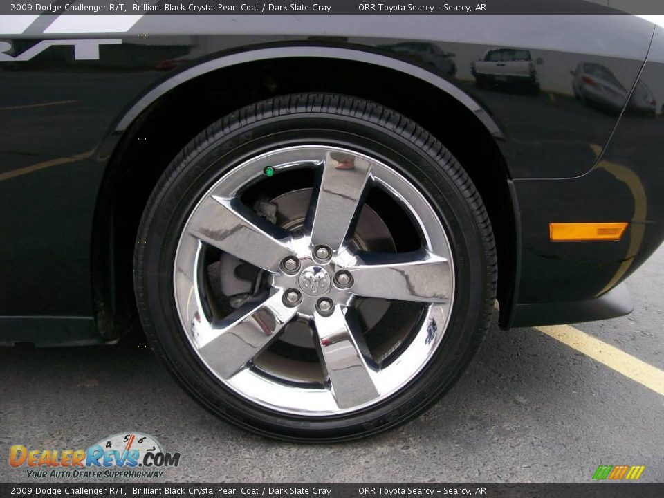 2009 Dodge Challenger R/T Brilliant Black Crystal Pearl Coat / Dark Slate Gray Photo #19