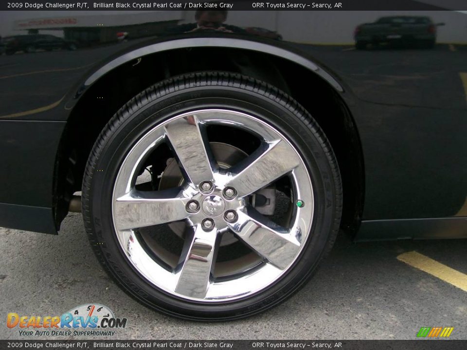 2009 Dodge Challenger R/T Brilliant Black Crystal Pearl Coat / Dark Slate Gray Photo #20