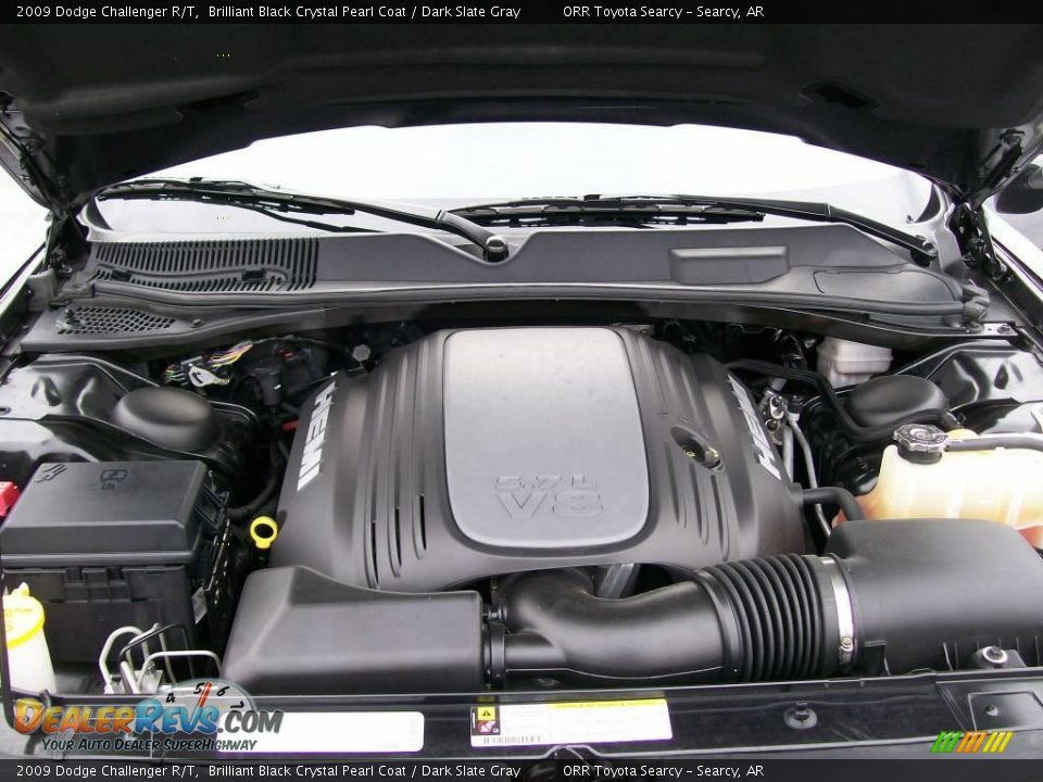 2009 Dodge Challenger R/T Brilliant Black Crystal Pearl Coat / Dark Slate Gray Photo #23