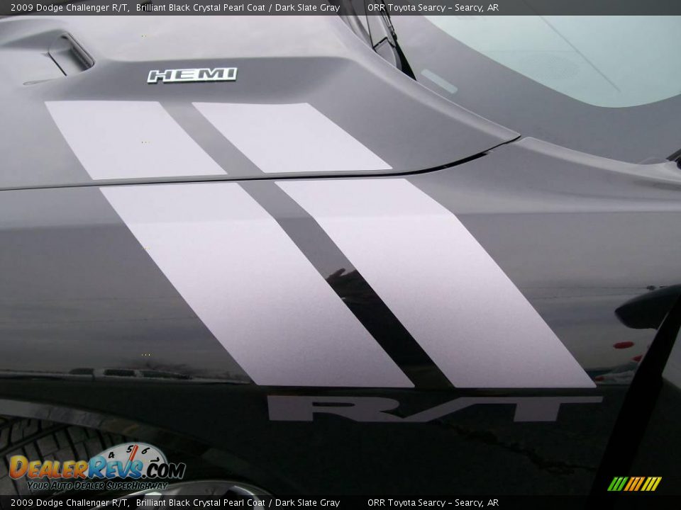 2009 Dodge Challenger R/T Brilliant Black Crystal Pearl Coat / Dark Slate Gray Photo #24