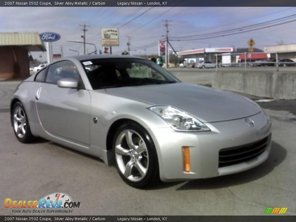 2007 Nissan 350Z Coupe Silver Alloy Metallic / Carbon Photo #3