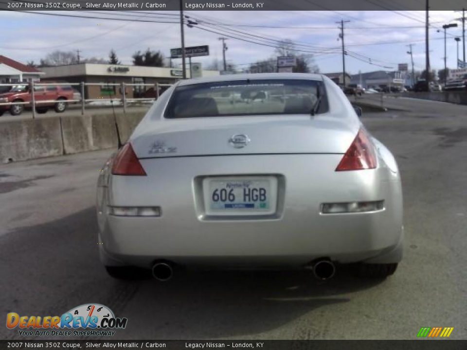 2007 Nissan 350Z Coupe Silver Alloy Metallic / Carbon Photo #6