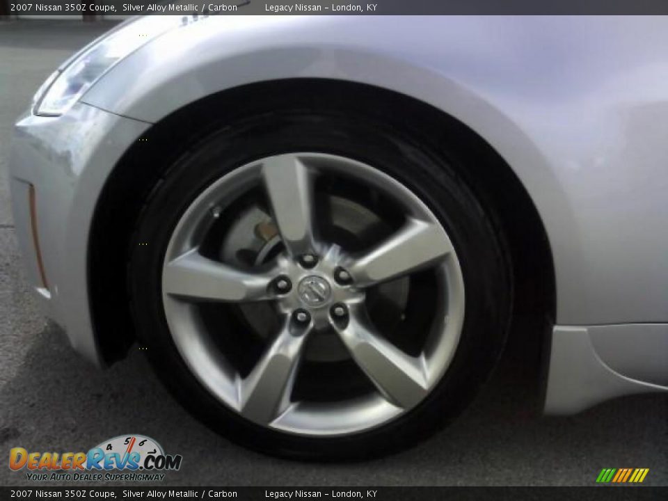 2007 Nissan 350Z Coupe Silver Alloy Metallic / Carbon Photo #9