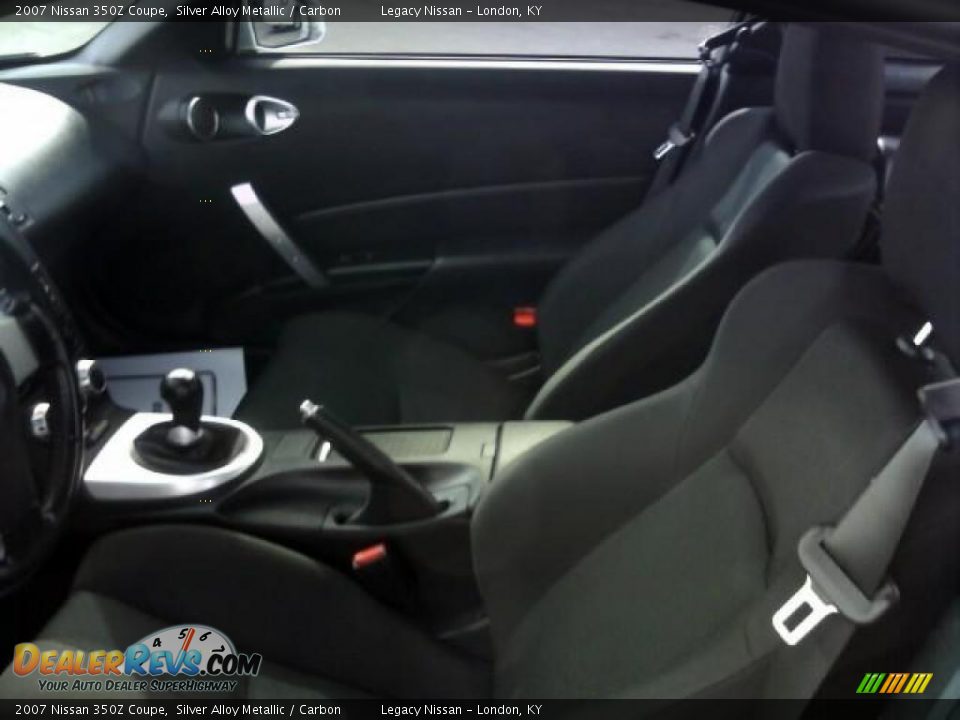 2007 Nissan 350Z Coupe Silver Alloy Metallic / Carbon Photo #12