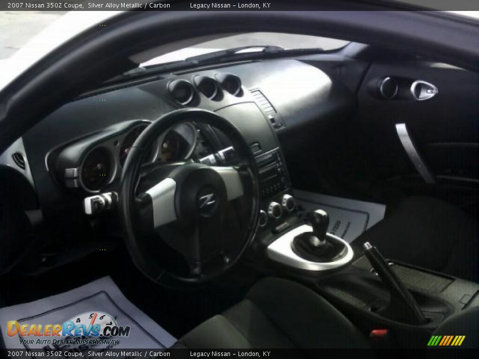 2007 Nissan 350Z Coupe Silver Alloy Metallic / Carbon Photo #13