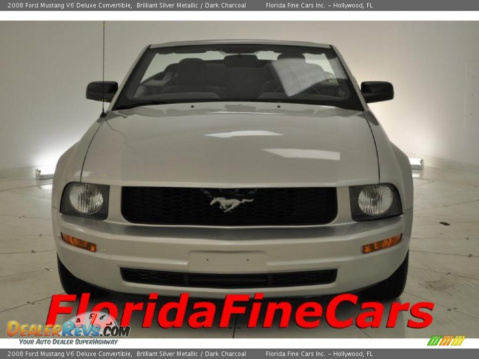 2008 Ford Mustang V6 Deluxe Convertible Brilliant Silver Metallic / Dark Charcoal Photo #5