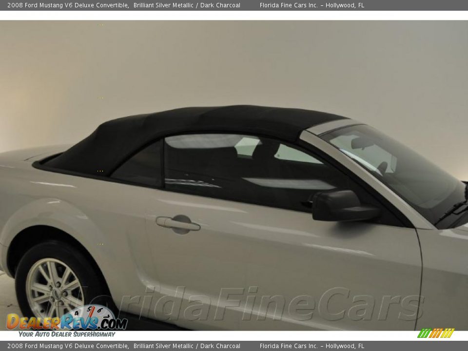 2008 Ford Mustang V6 Deluxe Convertible Brilliant Silver Metallic / Dark Charcoal Photo #9