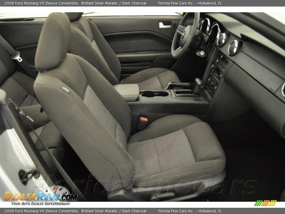2008 Ford Mustang V6 Deluxe Convertible Brilliant Silver Metallic / Dark Charcoal Photo #14