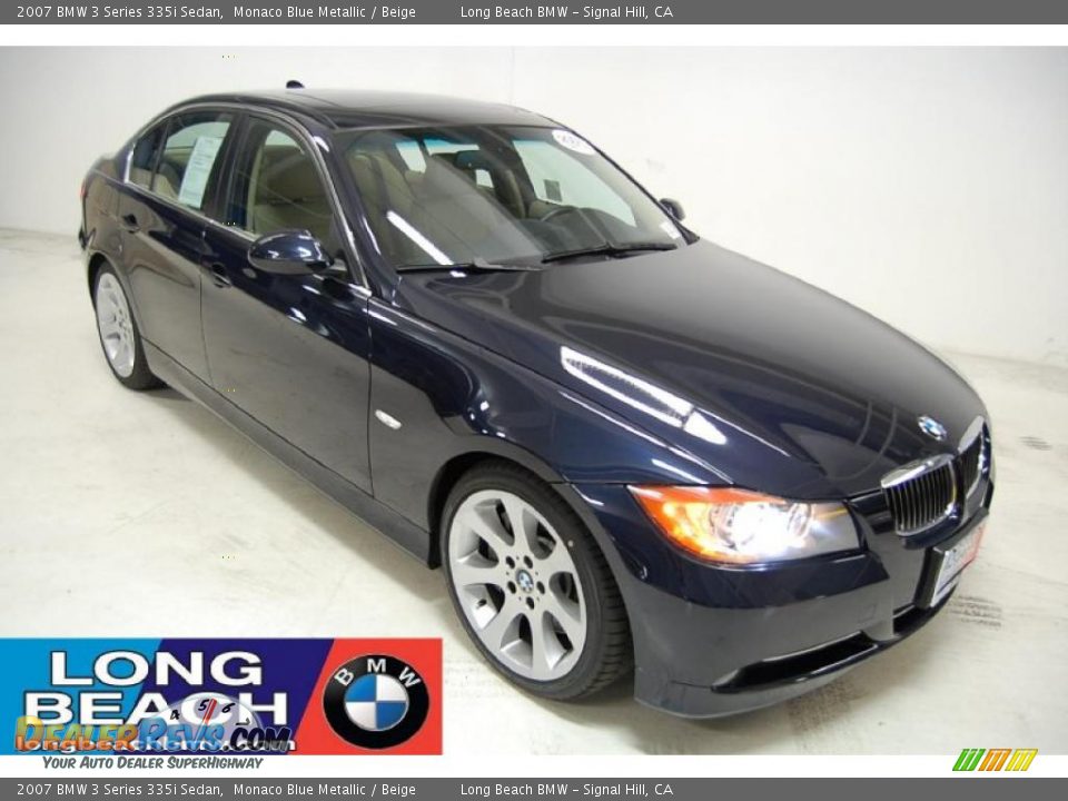 2007 BMW 3 Series 335i Sedan Monaco Blue Metallic / Beige Photo #1