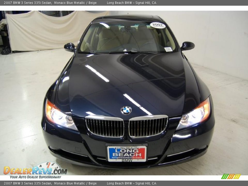 2007 BMW 3 Series 335i Sedan Monaco Blue Metallic / Beige Photo #5