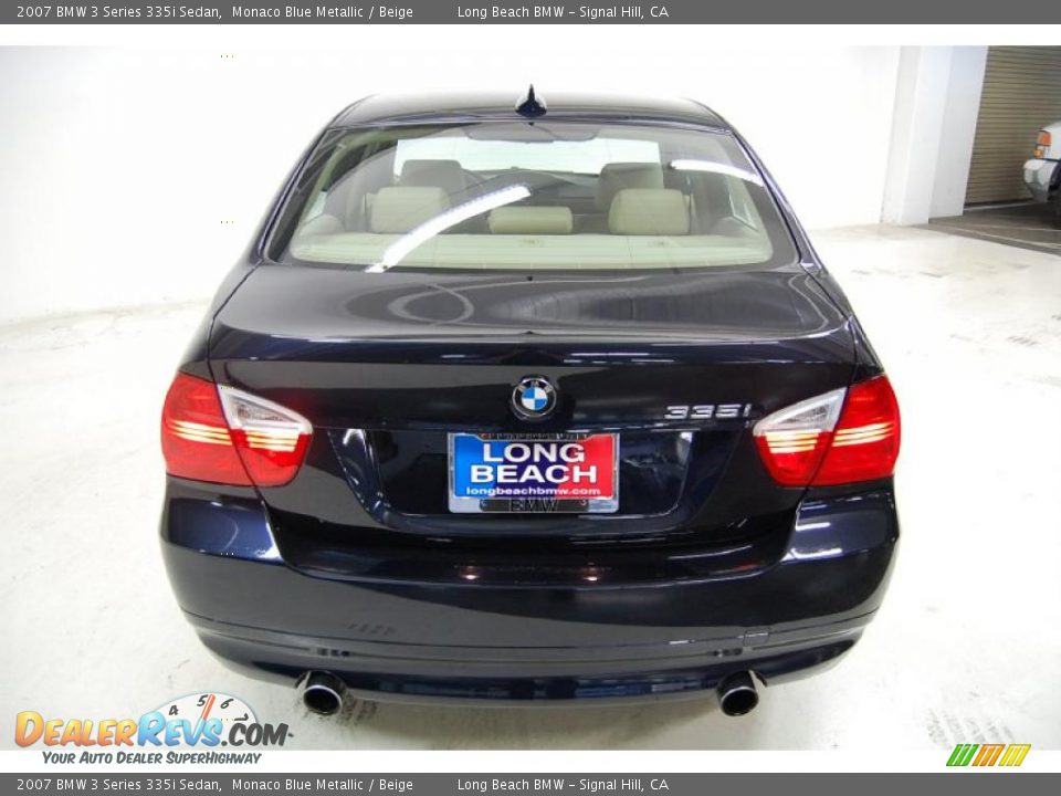 2007 BMW 3 Series 335i Sedan Monaco Blue Metallic / Beige Photo #7