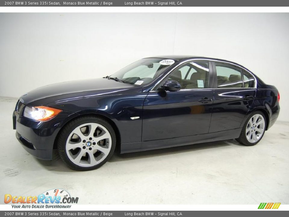 2007 BMW 3 Series 335i Sedan Monaco Blue Metallic / Beige Photo #11