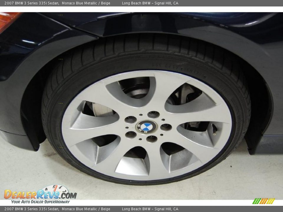 2007 BMW 3 Series 335i Sedan Monaco Blue Metallic / Beige Photo #12