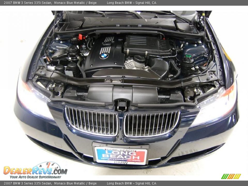 2007 BMW 3 Series 335i Sedan Monaco Blue Metallic / Beige Photo #15