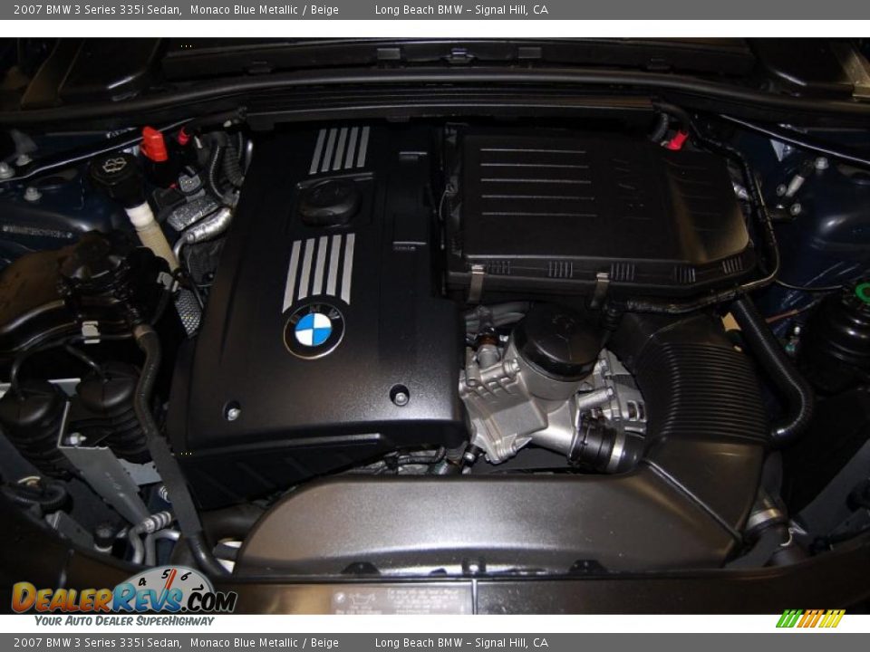 2007 BMW 3 Series 335i Sedan Monaco Blue Metallic / Beige Photo #16