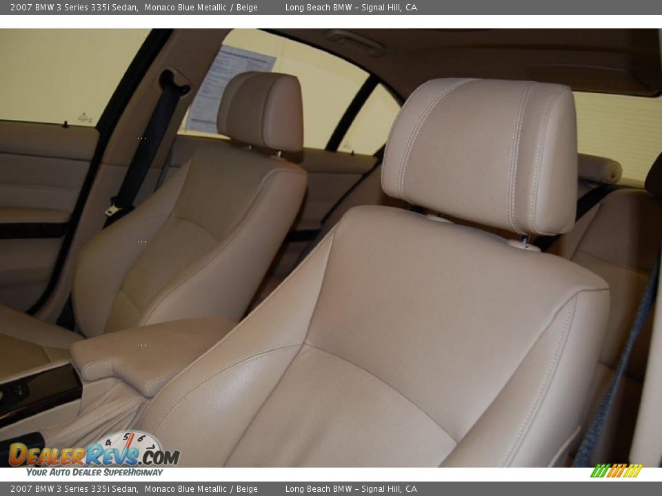 2007 BMW 3 Series 335i Sedan Monaco Blue Metallic / Beige Photo #19
