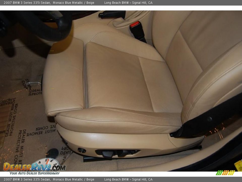2007 BMW 3 Series 335i Sedan Monaco Blue Metallic / Beige Photo #20