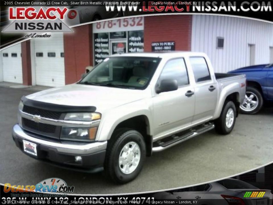 2005 Chevrolet Colorado LS Crew Cab Silver Birch Metallic / Medium Dark Pewter Photo #1