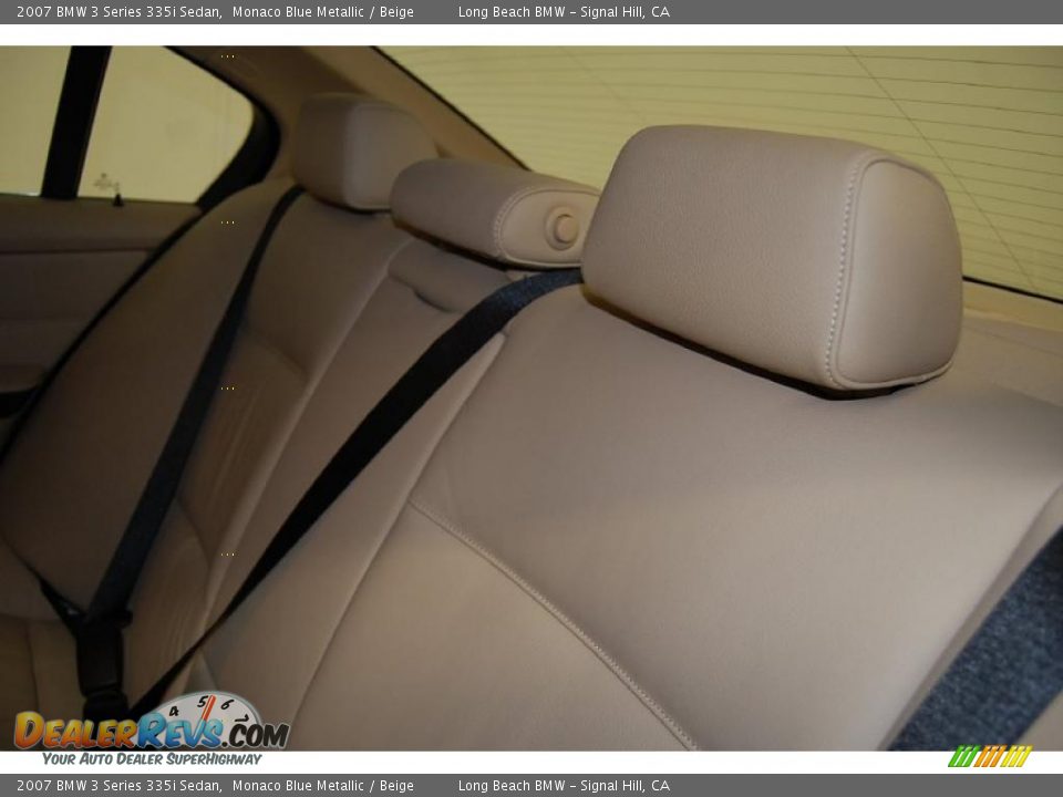 2007 BMW 3 Series 335i Sedan Monaco Blue Metallic / Beige Photo #25