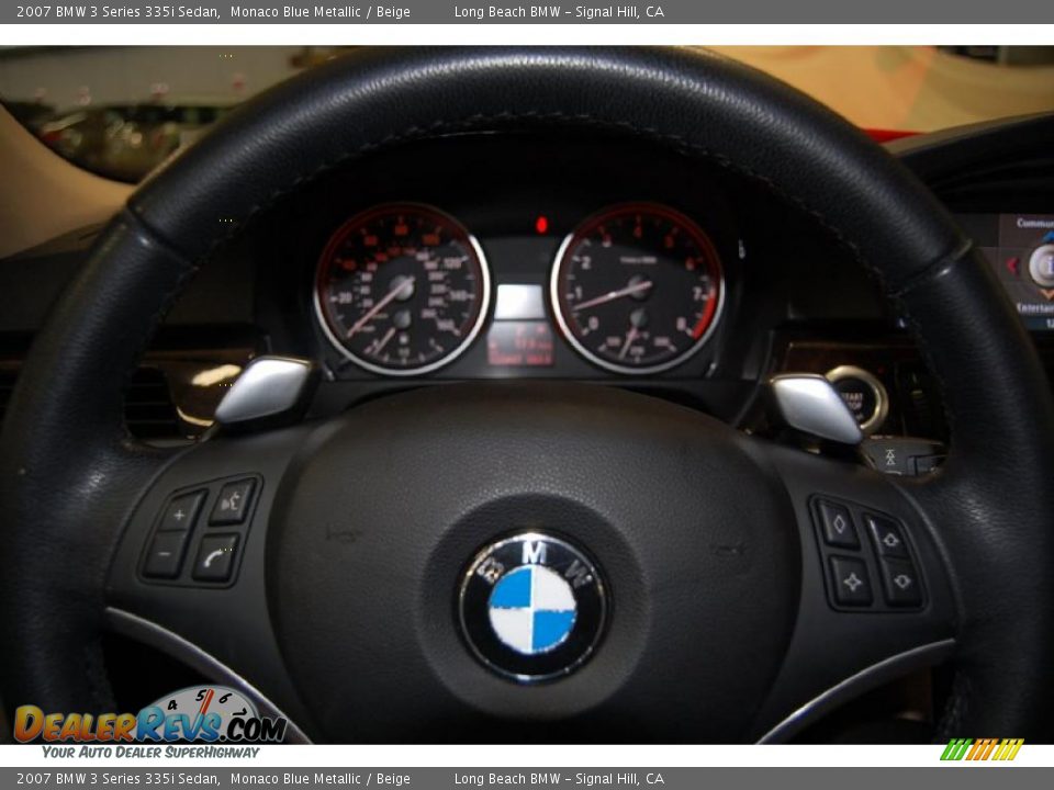2007 BMW 3 Series 335i Sedan Monaco Blue Metallic / Beige Photo #30