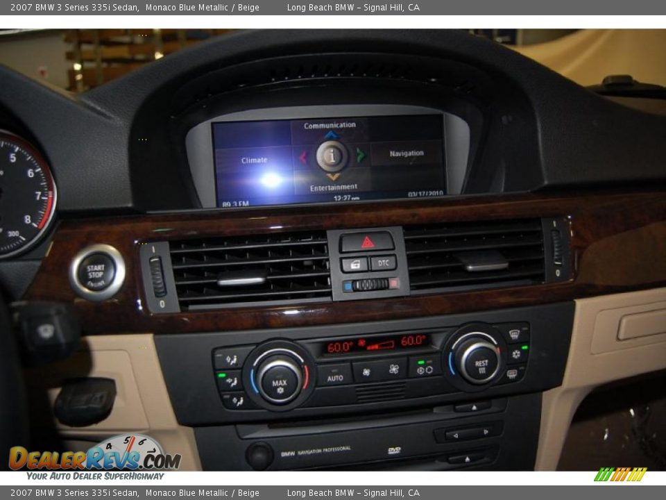 2007 BMW 3 Series 335i Sedan Monaco Blue Metallic / Beige Photo #32